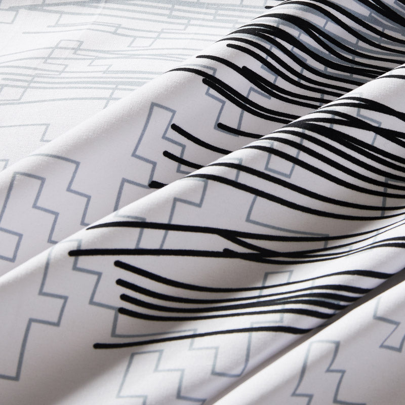 Lifestyle Marketplace Modern Sketch Duvet Cover Set Fabric Closeup