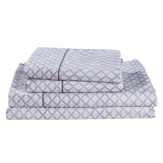 Dreamstate® 'Geometric Shell' Printed Sheet Set - Queen Clearance