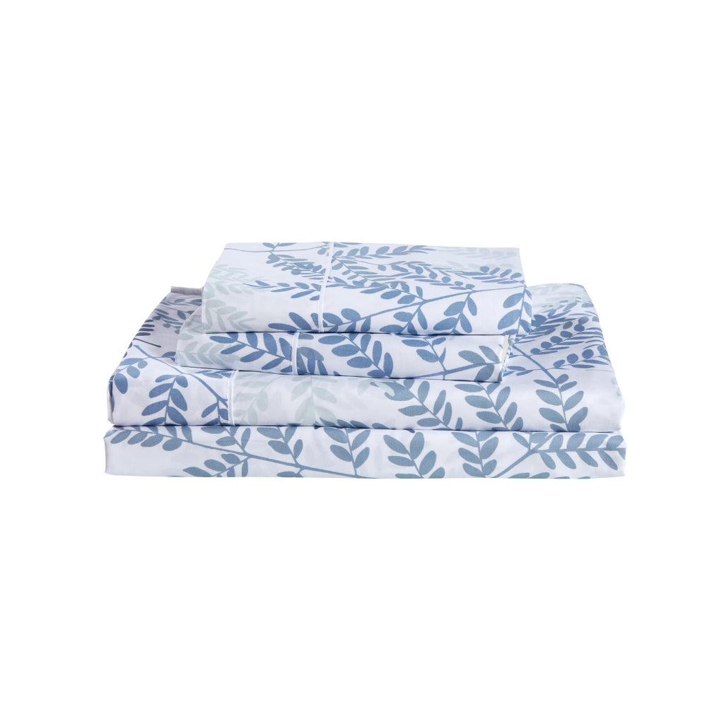 Dreamstate® 'Blue Botanical' Printed Sheet Set - Queen Clearance