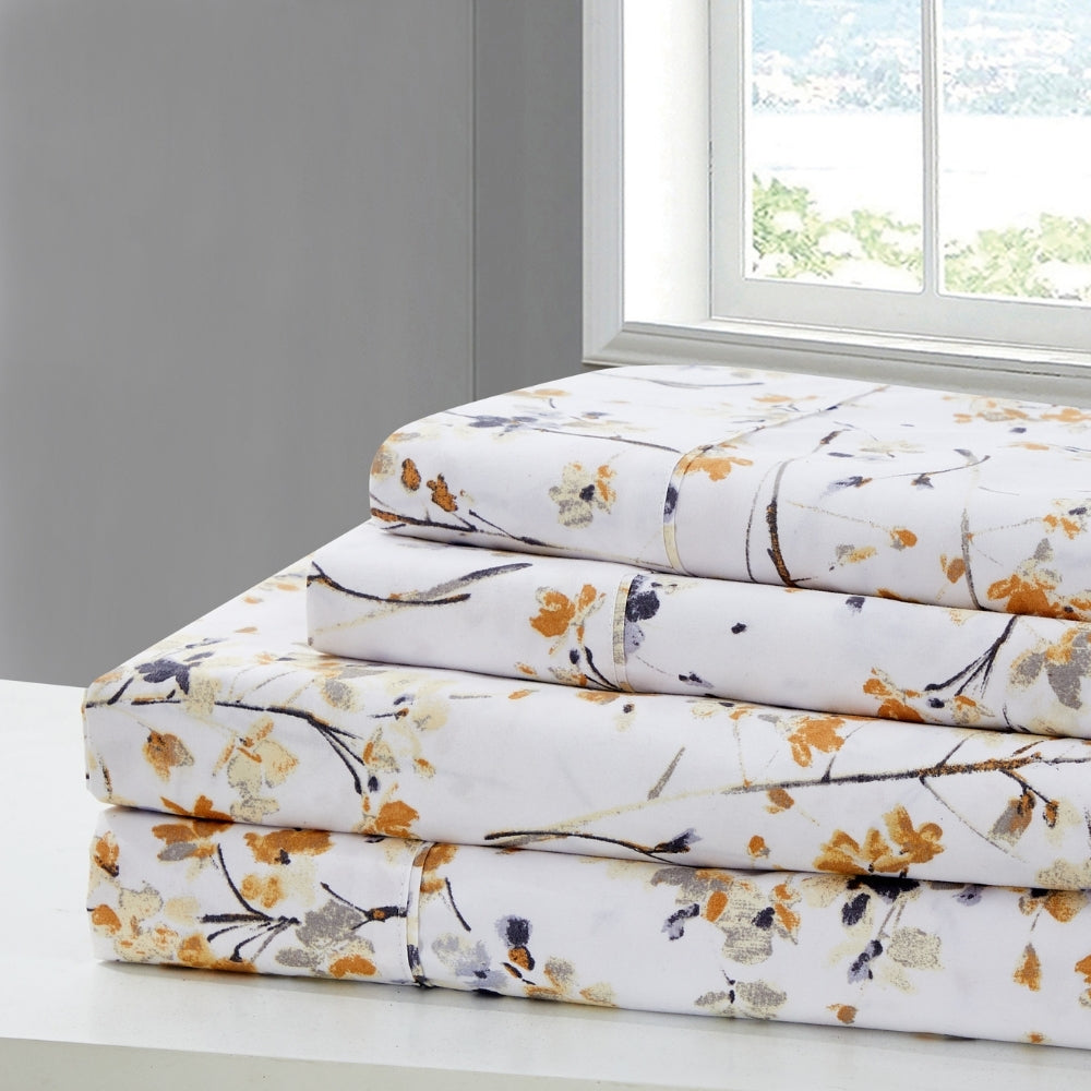 Dreamstate® 'Farmhouse Floral' Printed Sheet Set - King Clearance