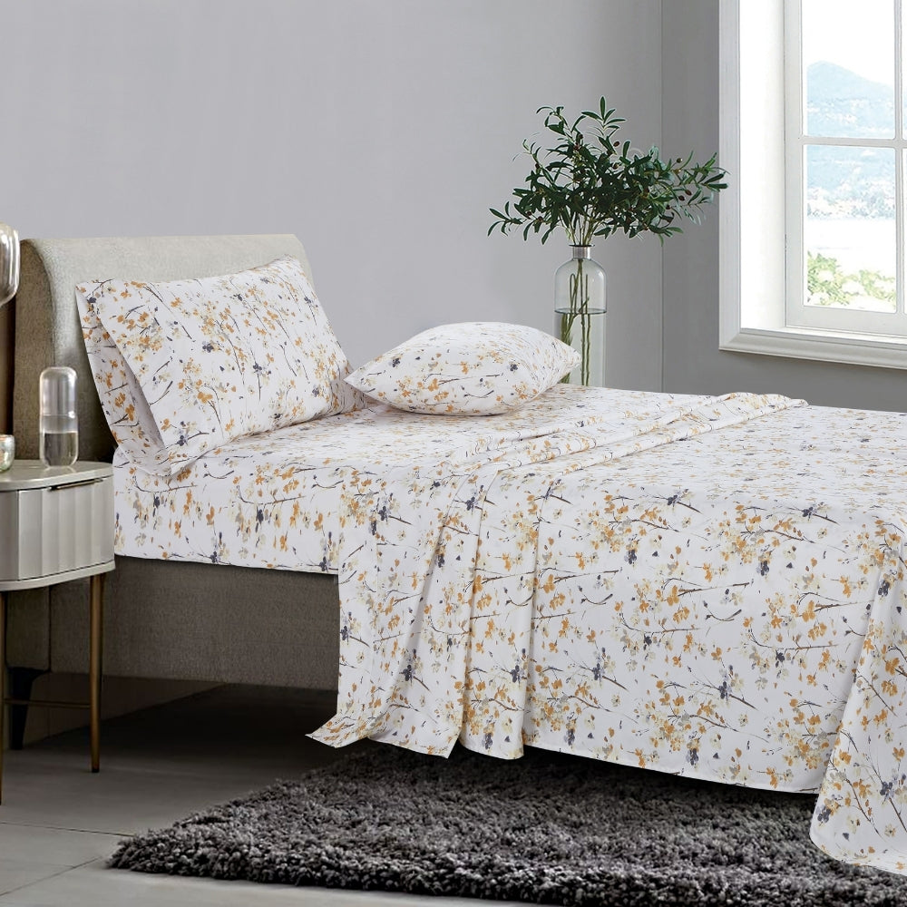 Dreamstate® 'Farmhouse Floral' Printed Sheet Set - King Clearance