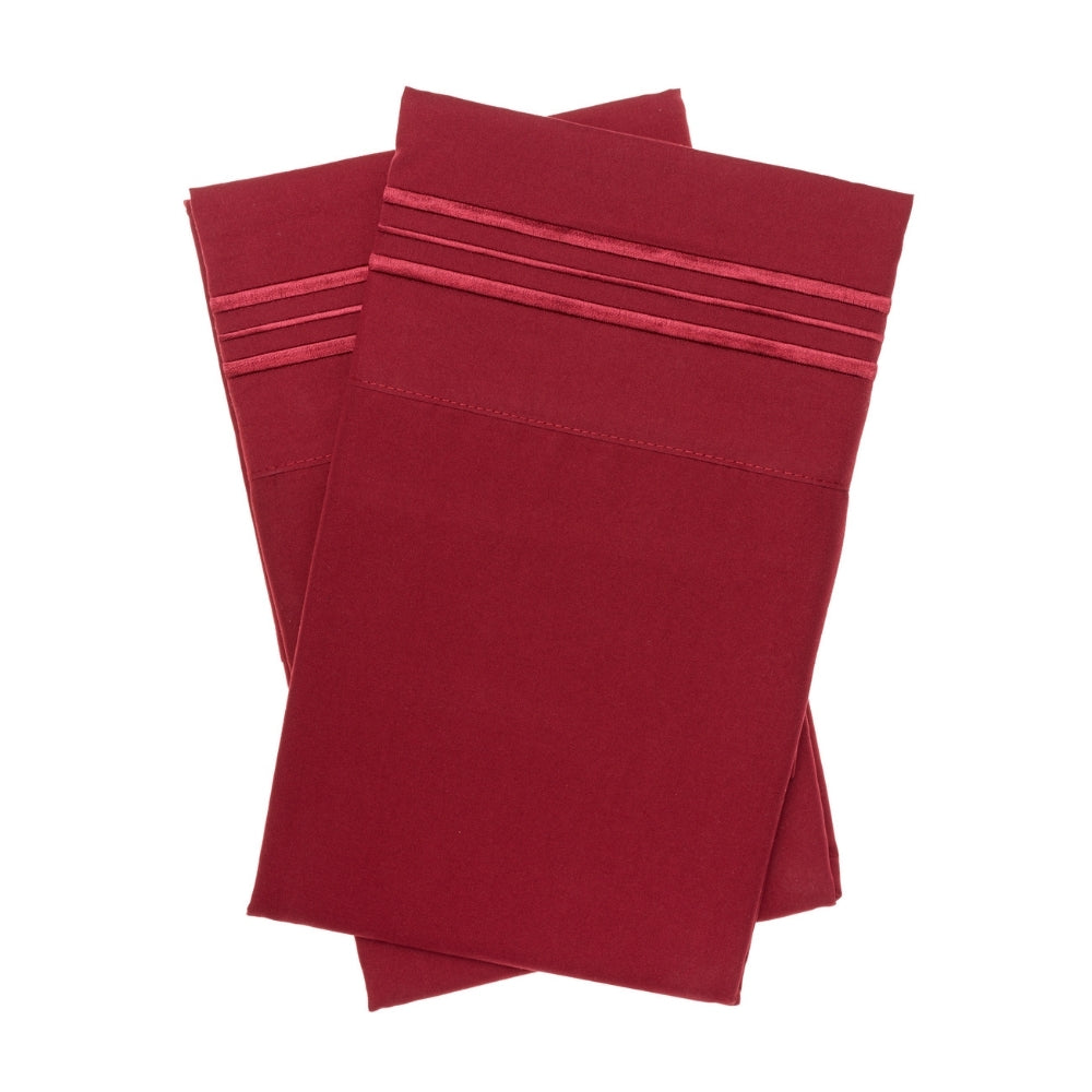 KING SIZE Triple Stripe Pillowcase Set