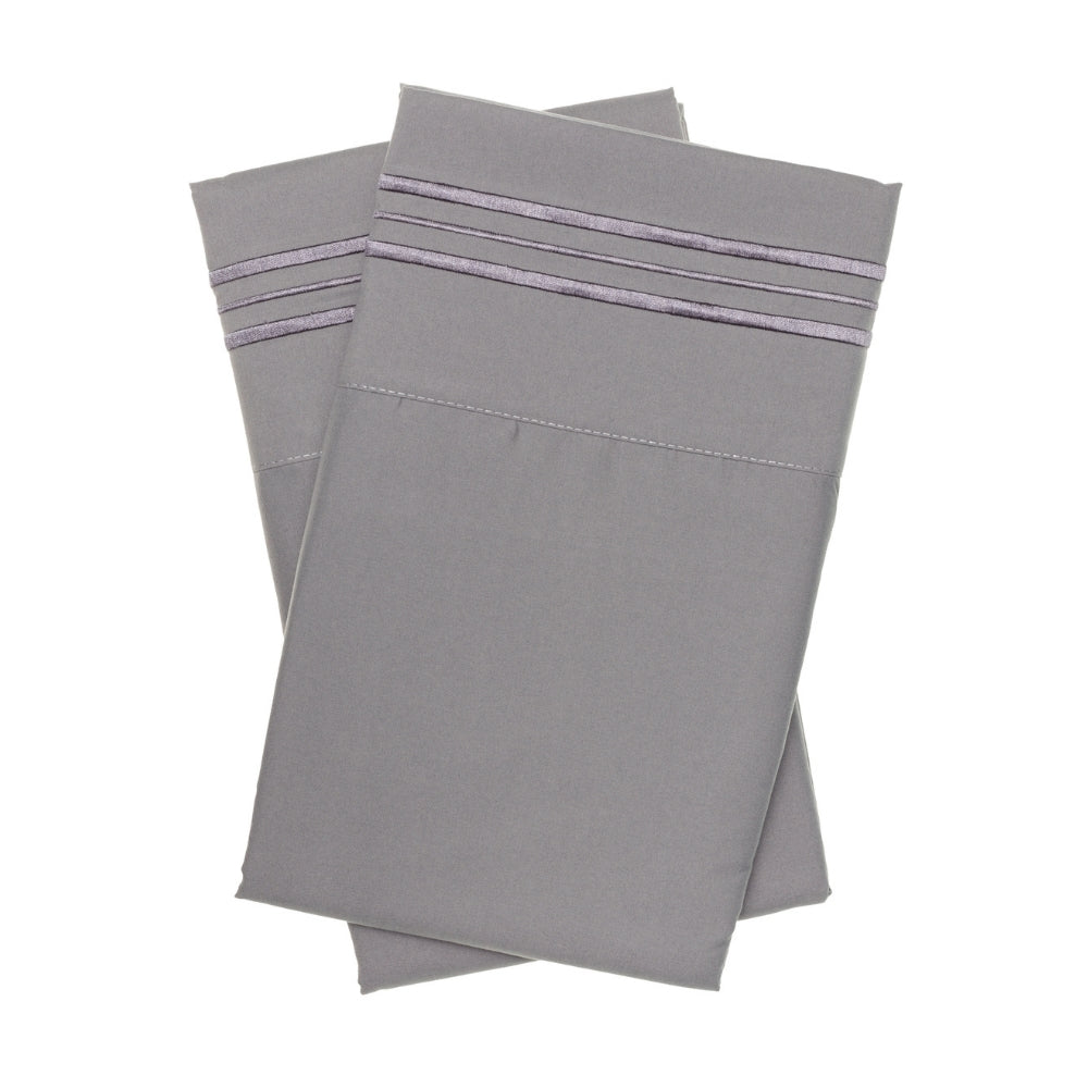 KING SIZE Triple Stripe Pillowcase Set
