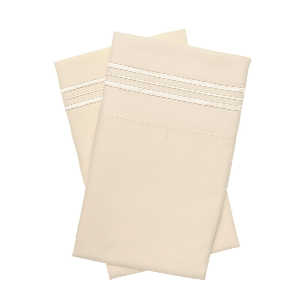 KING SIZE Triple Stripe Pillowcase Set