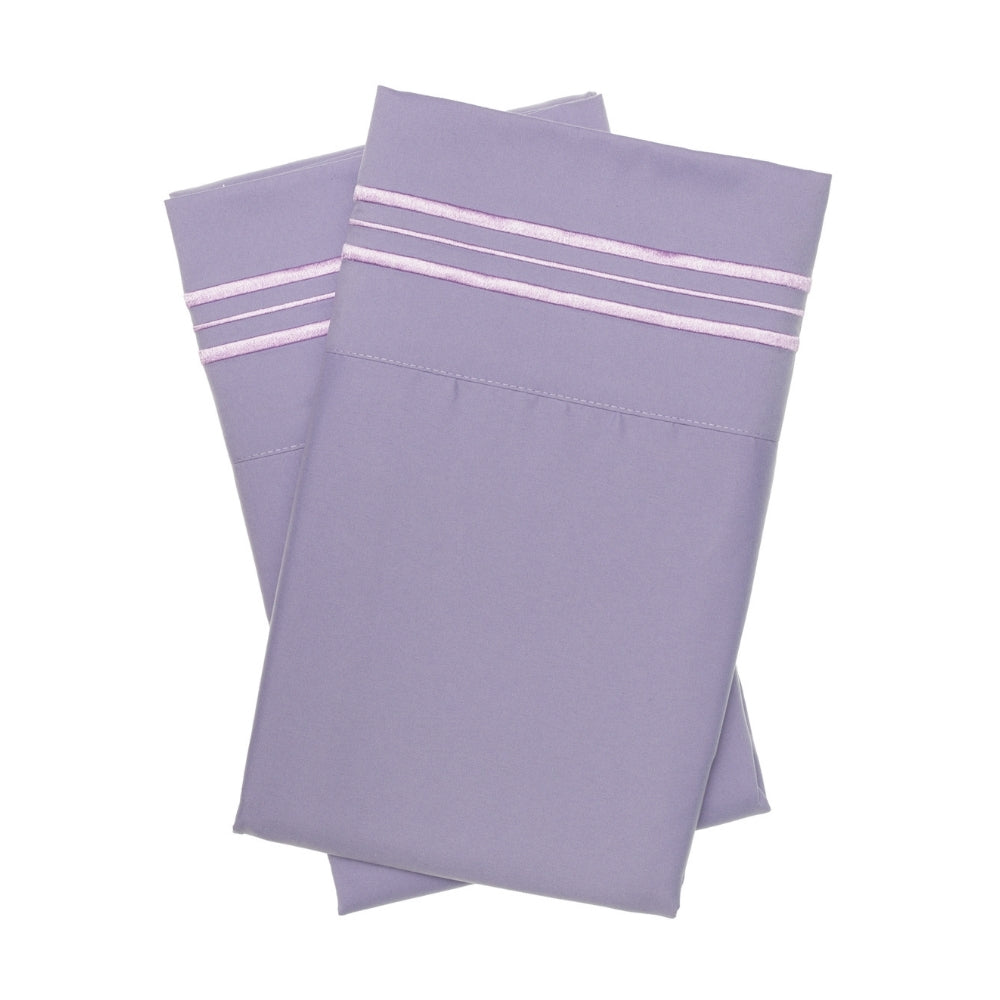 KING SIZE Triple Stripe Pillowcase Set