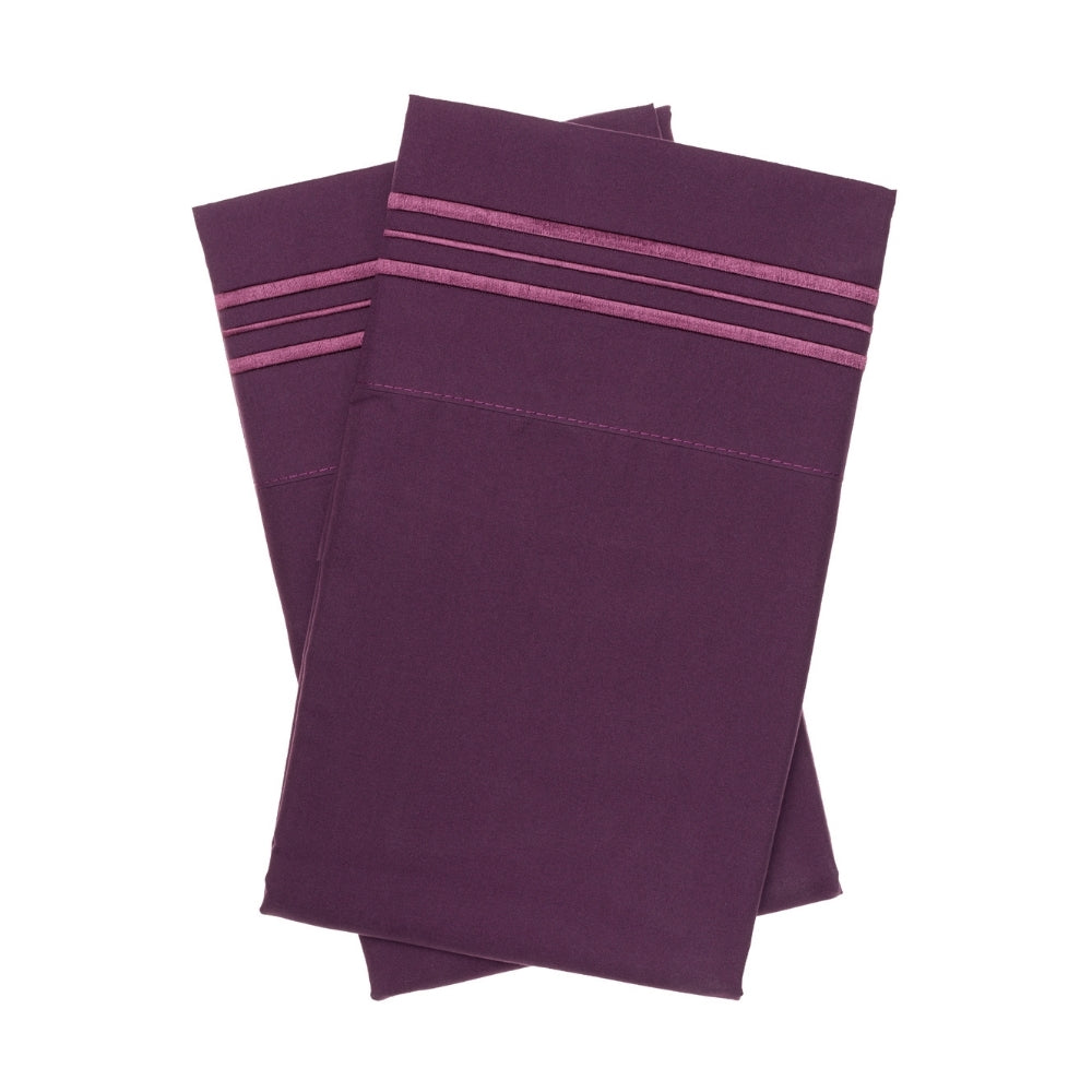 KING SIZE Triple Stripe Pillowcase Set