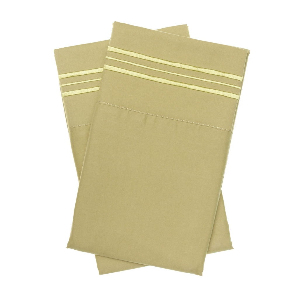 KING SIZE Triple Stripe Pillowcase Set