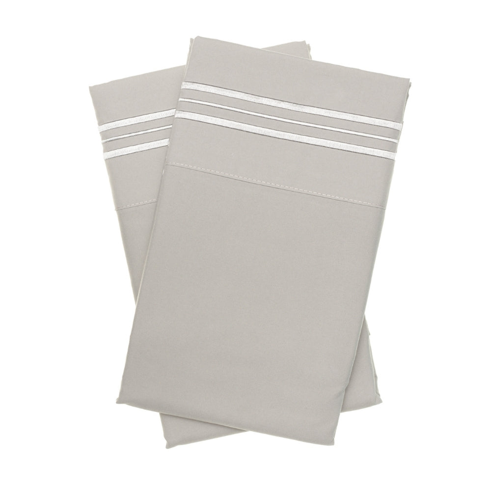 KING SIZE Triple Stripe Pillowcase Set - Clearance