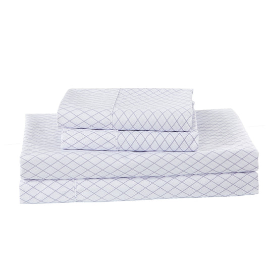 Dreamstate® 'Gray Diamond' Printed Sheet Set - Queen Clearance