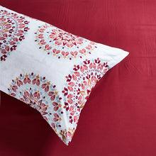 Load image into Gallery viewer, Lifestyle Marketplace Crimson Mandala Duvet Cover Set Pillow Sham
