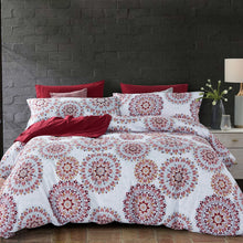 Load image into Gallery viewer, Dreamstate® Crimson Mandala 3-Piece Duvet Cover Set
