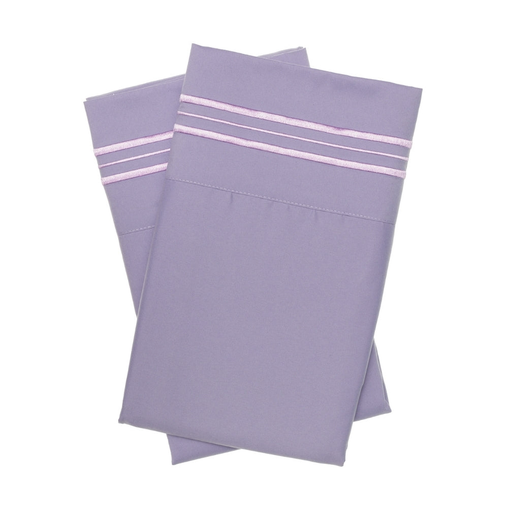 KING SIZE Triple Stripe Pillowcase Set - Clearance